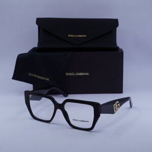 Dolce & Gabbana DG3373 501 Square Eyeglasses - Black 55mm